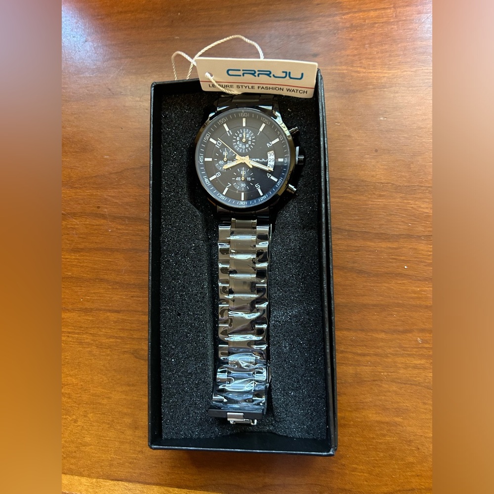CRRJU Men’s Fashion Stainless Steel Watch